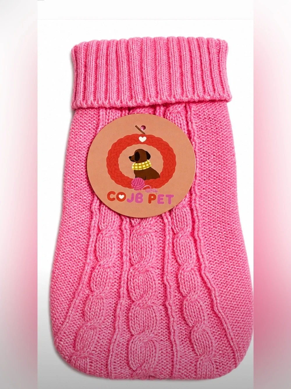 Pick 1 Chihuahua Pink Knit Turtleneck Dog Sweater - Soft Cozy Warm